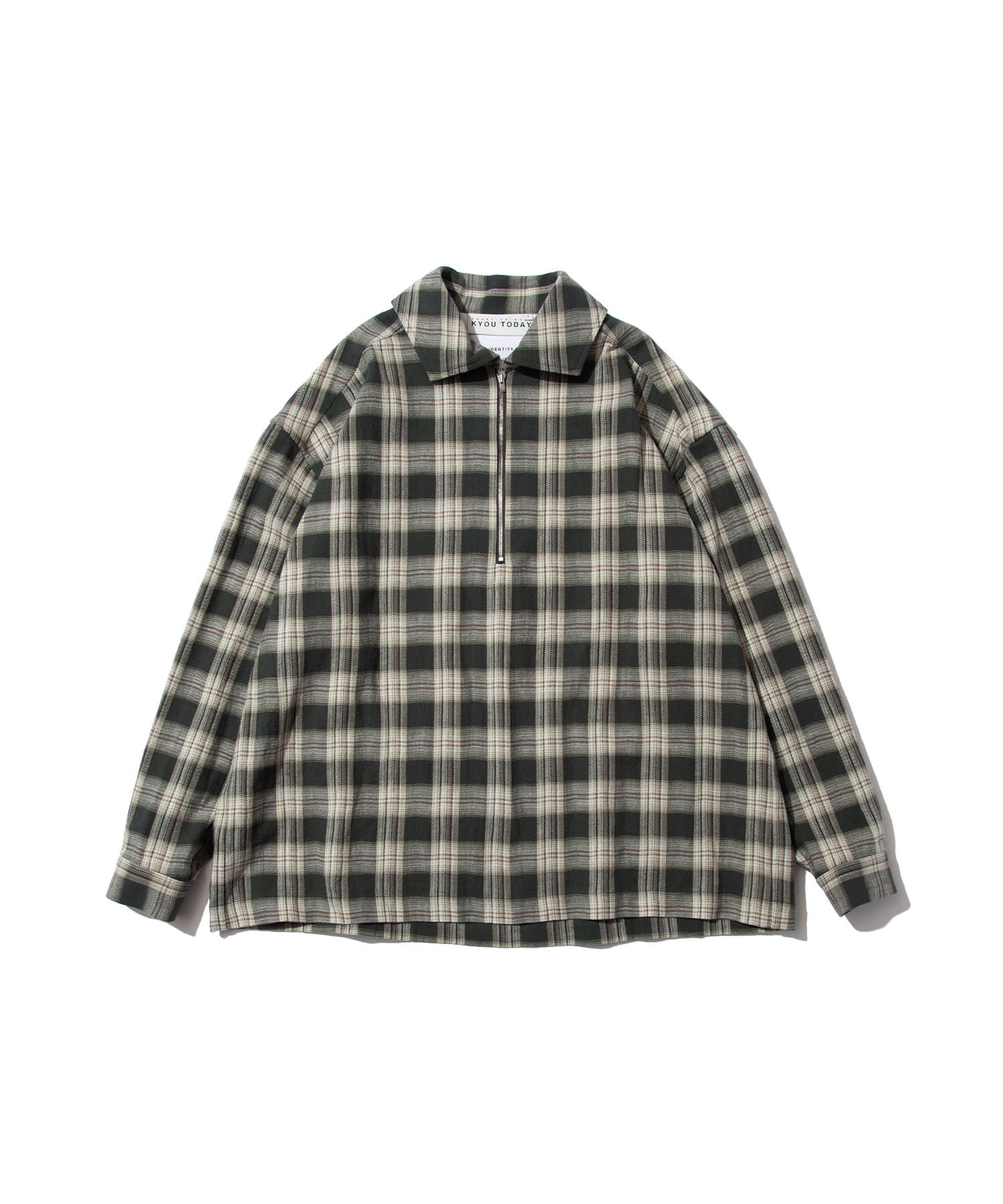 "ELWOOD" Half Zip Check Shirts