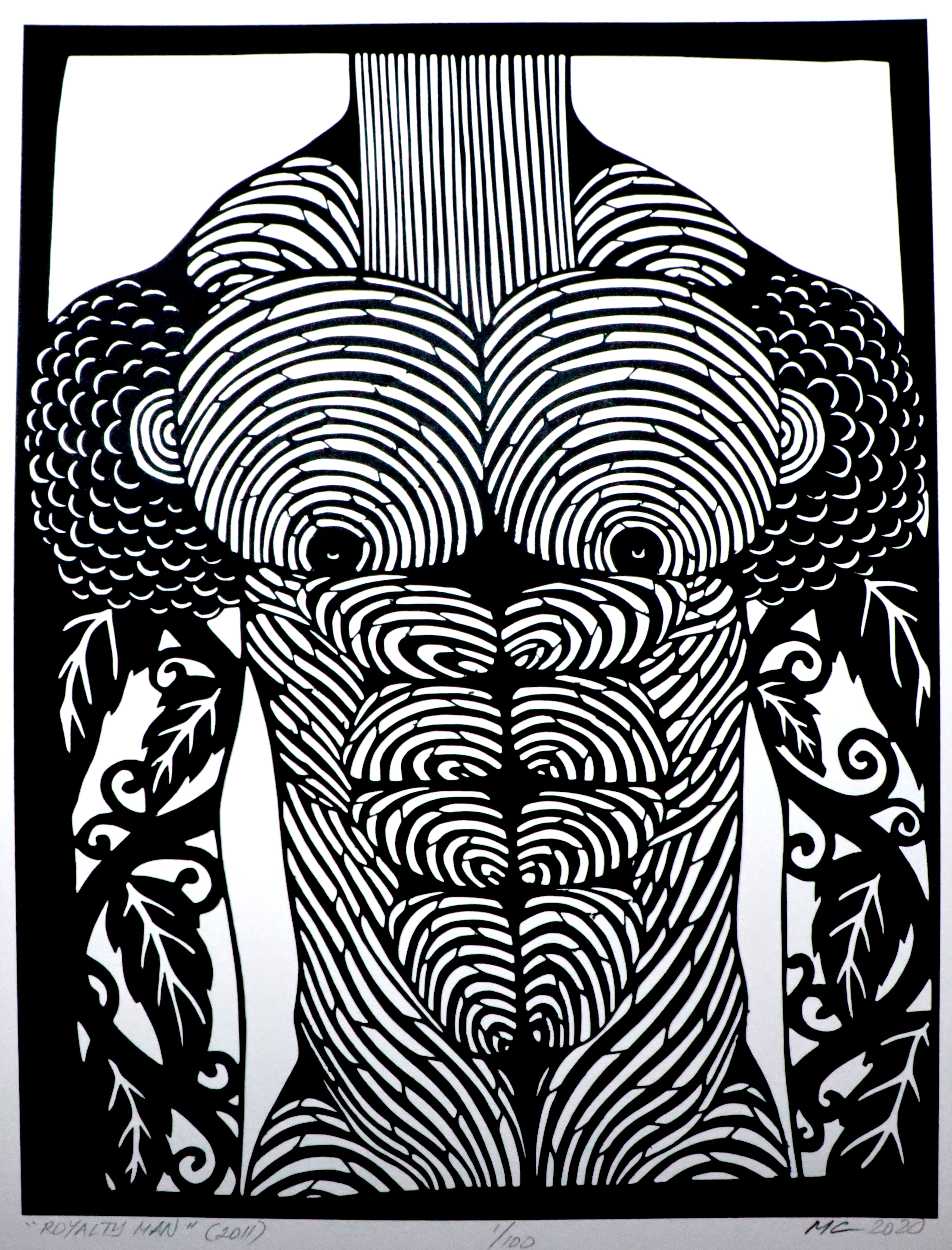 Machine-Cut paper -Royalty Man