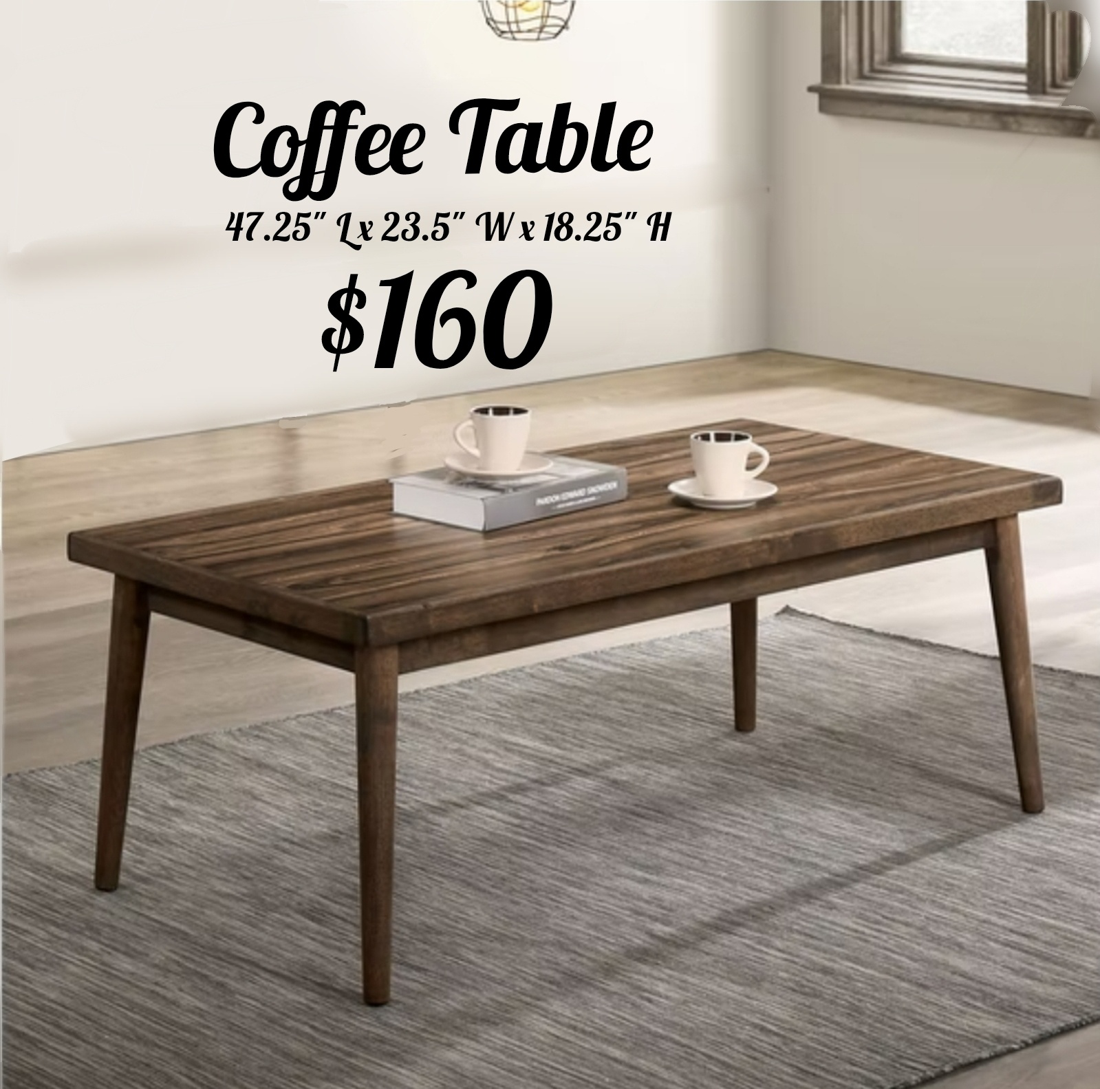 Mid Century Walnut Coffee Table