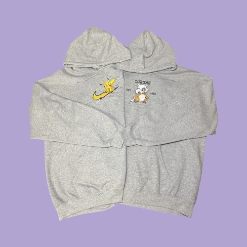 Thumbnail: Custom Pokemon Pikachu/Cubone Hoodie Combo
