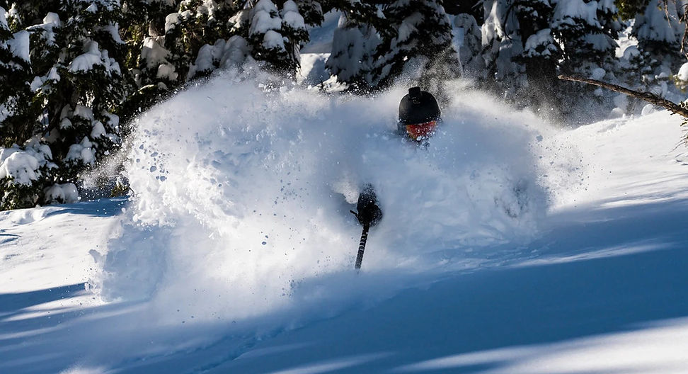 Skiing Deep Powder