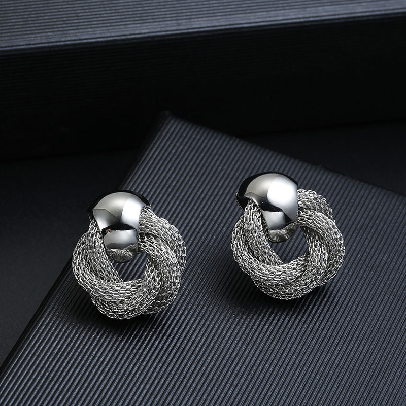 Thumbnail: Vintage Twisted Circle Drop Earrings