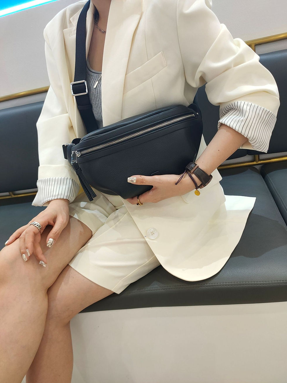Thumbnail: Women’s Genuine Leather Crossbody Bag – Soft Leather Belt Bag