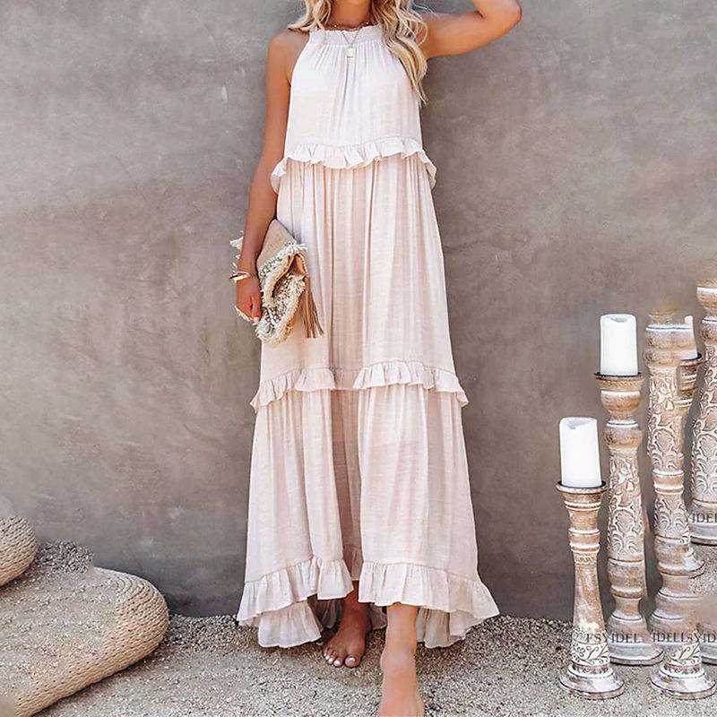 Thumbnail: Elegant Ruffle Maxi Sundress
