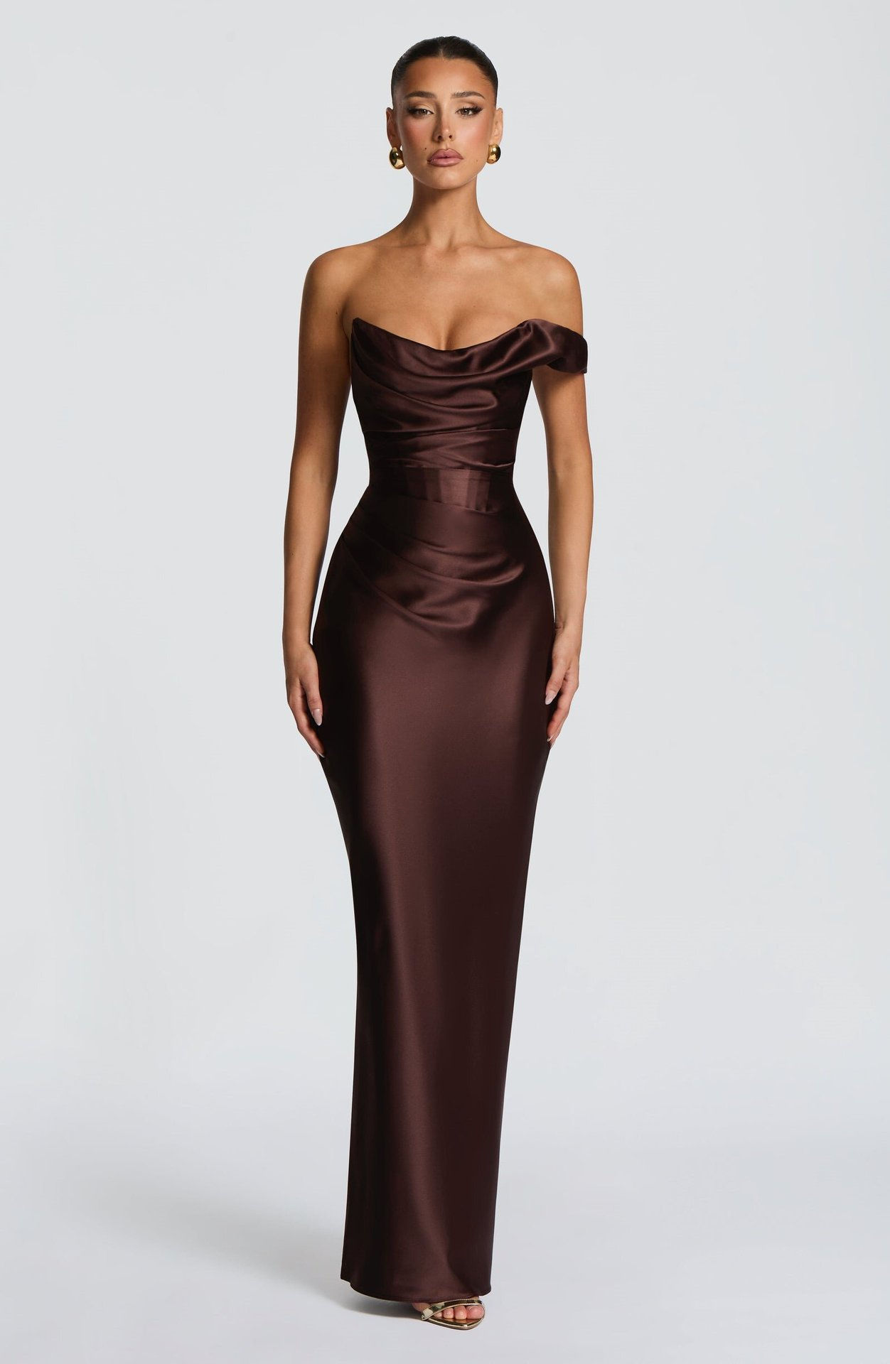 One-Shoulder Corset Evening Gown