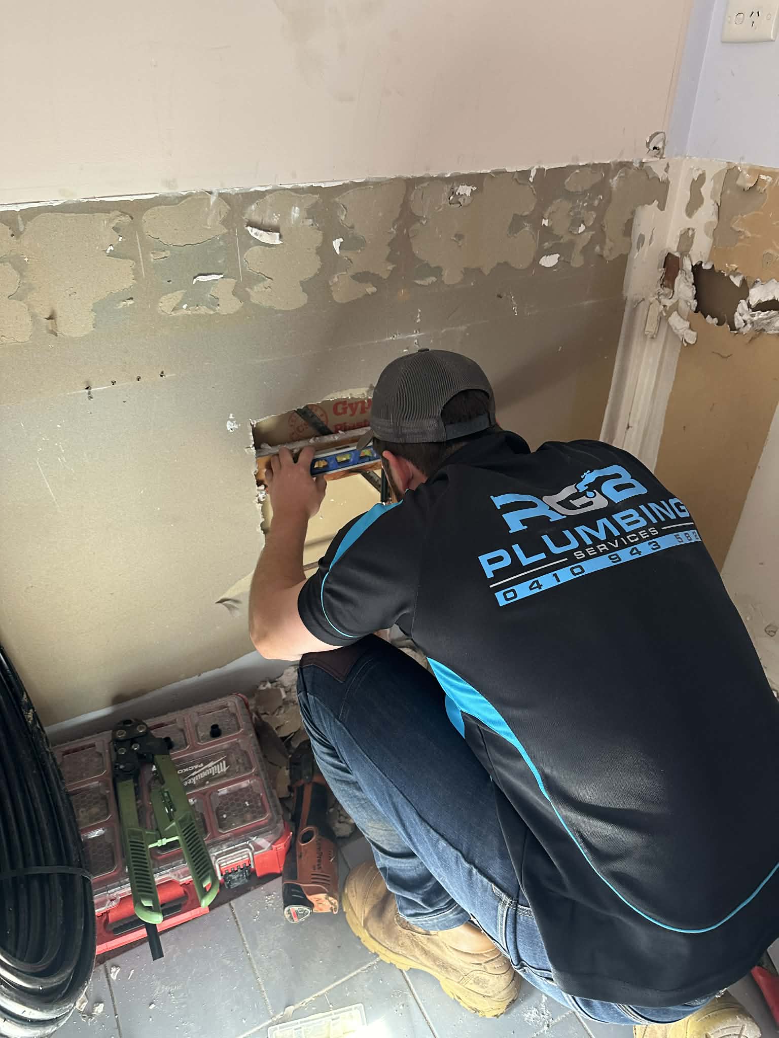 Bathroom renovation underway