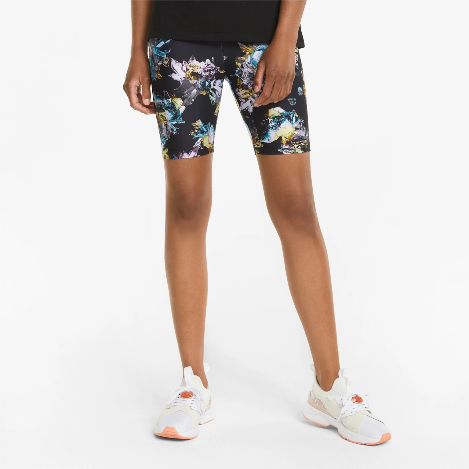 LICRA SHORT DE MUJER PUMA CRYSTAL G. HIGH WAIST AOP 7" 533596 01