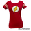 Thumbnail: Flash Traditional  Logo Striped Sleeve Ladies T-shirt