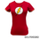 Thumbnail: Flash Traditional Logo Striped Sleeve Ladies T-shirt