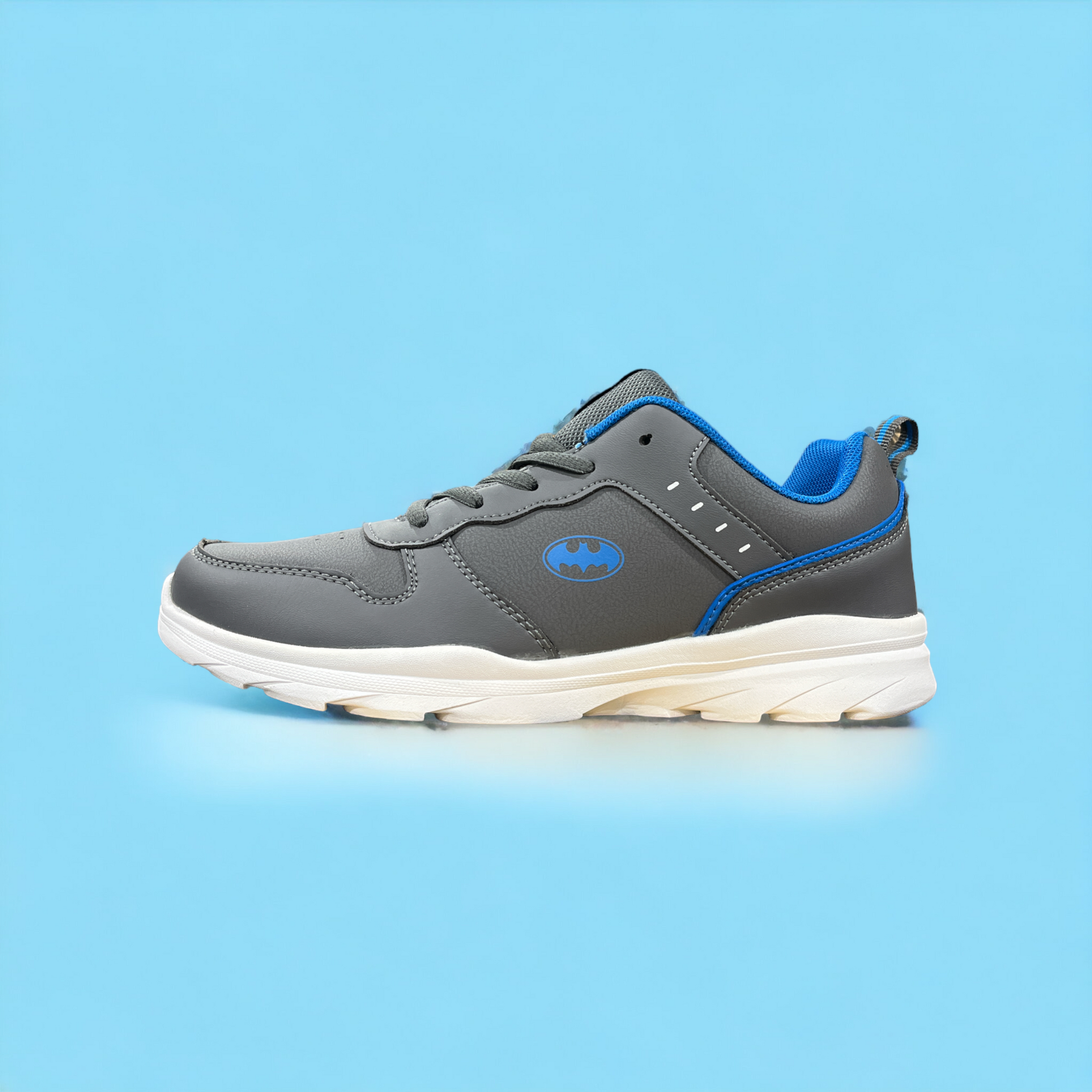 Batman Grey with Blue Logo   Sneakers