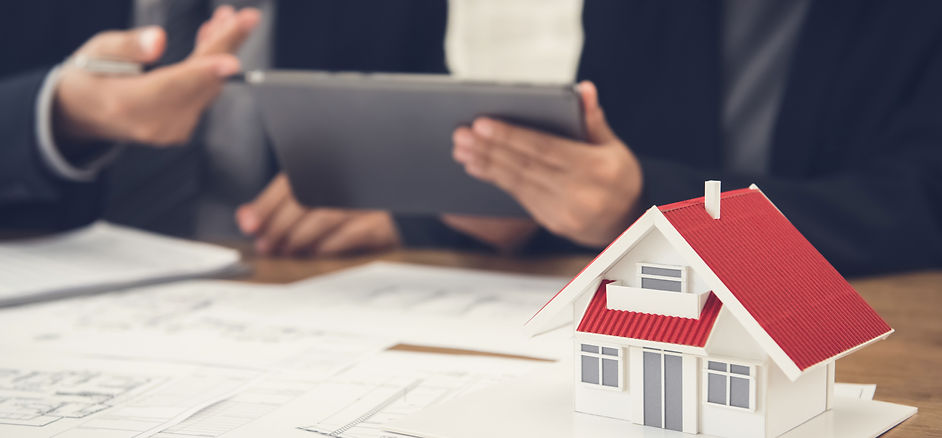 Real estate agent with client or archite