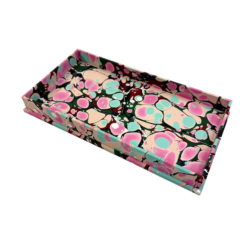 Small Rectangular Valet Tray, Crepaldi Orchid Spot