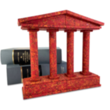 Temple Model Bookends, handmade by Parvum Opus