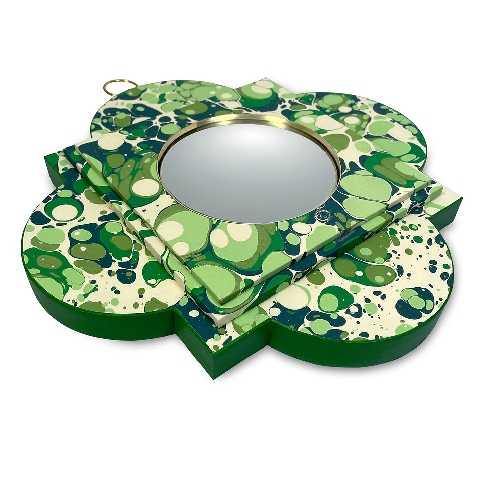 Thumbnail: Convex Mirror Nº12, Quatrefoil, handmade by Parvum Opus