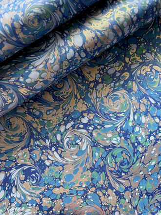 Hand-marbled expressly for Parvum Opus by English artist, Jemma Lewis