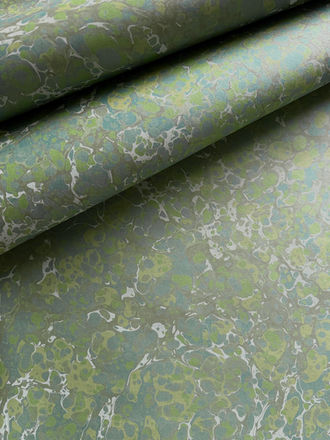 Hand-marbled expressly for Parvum Opus by American artist, Emily Romero