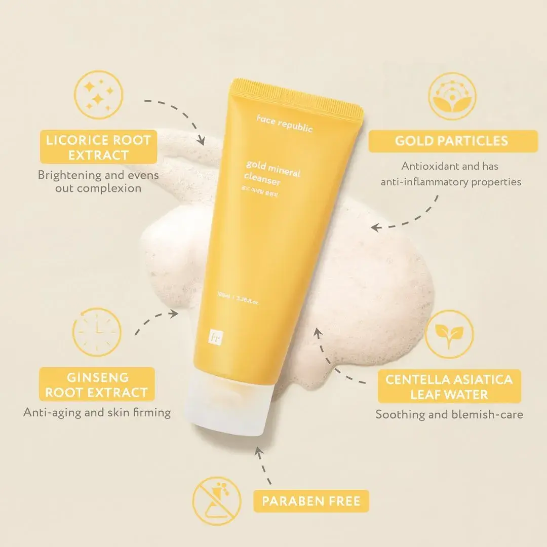 Face Republic Gold Mineral Cleanser 100ml