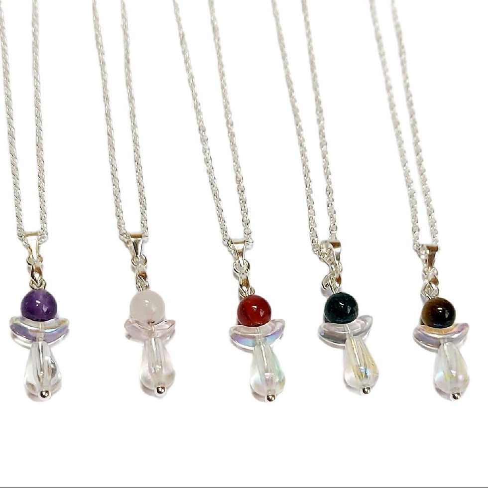 Sunflower Healing 4 U .Gemstone Angel Pendants