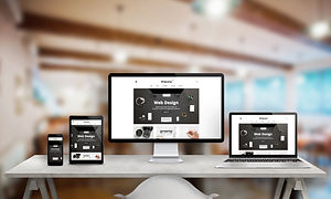 Web design studio promotion on multiple