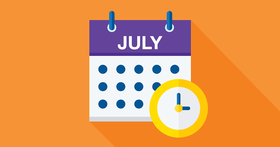 July 2021 Due Dates