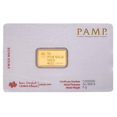 Thumbnail: PAMP 5 Gram Statue of Liberty Gold Bar