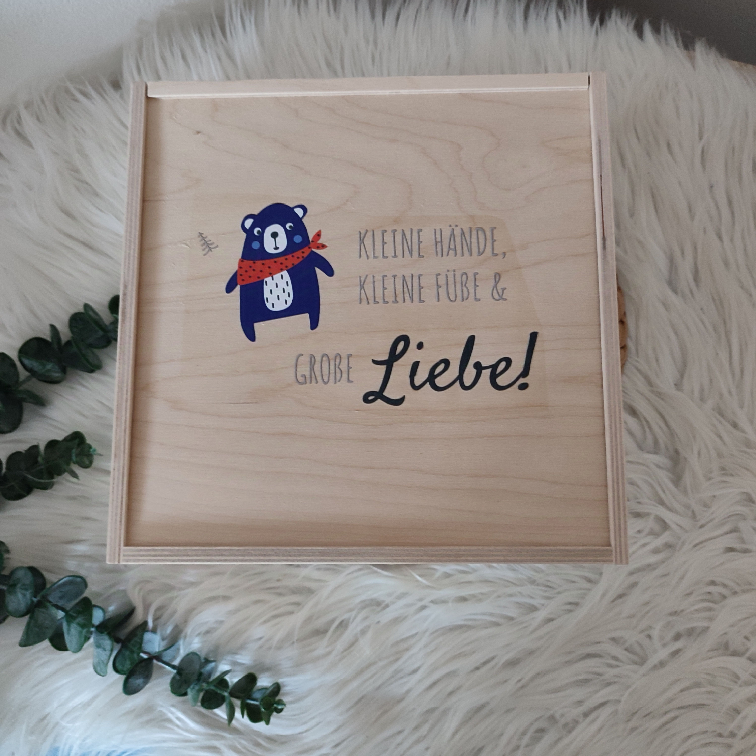 Geschenkbox Baby Bär und Hase