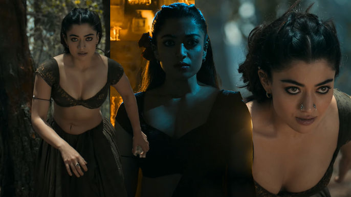 Rashmika Mandanna stuns in glamorous avatar in Thama teaser, joined by Nawazuddin Siddiqui and Ayushmann Khurrana, marking the official entry of vampires into the Stree Universe.