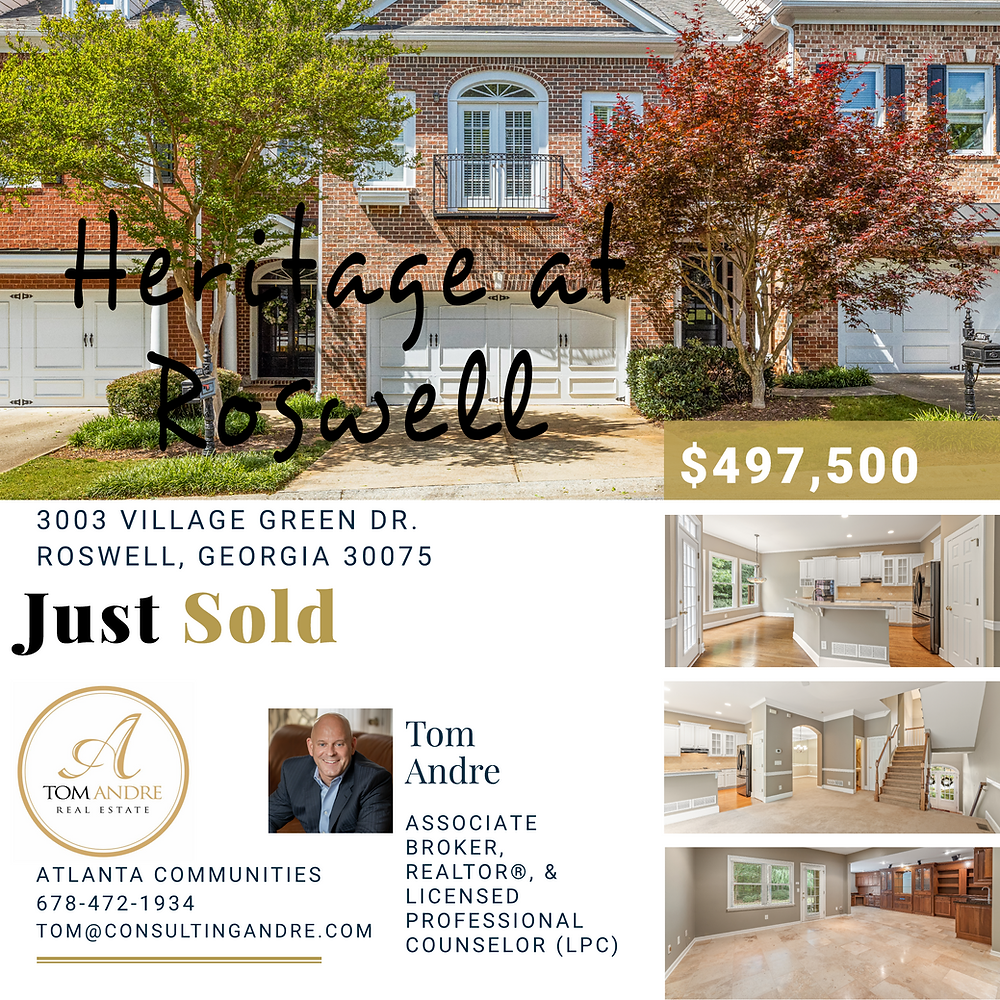 Just Sold Real Estate. Heritage At Roswell Townhome