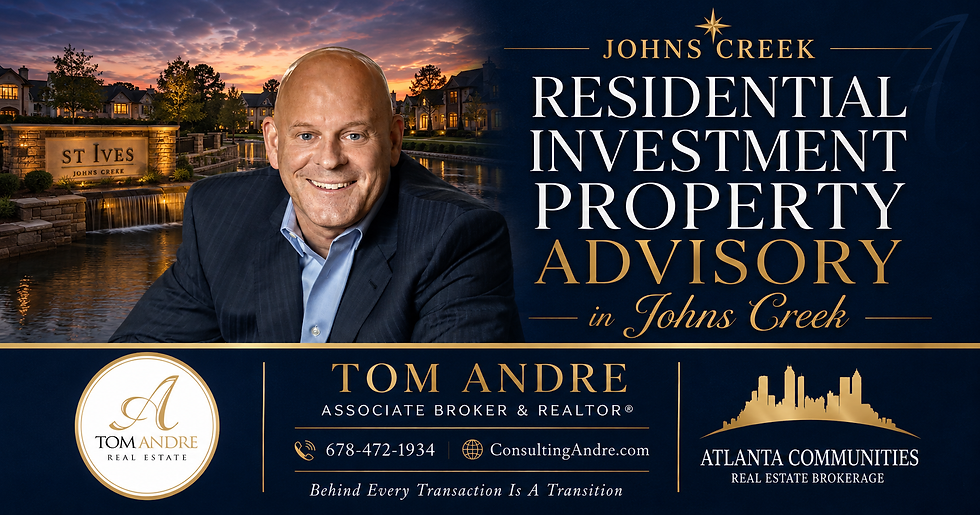 Residential Investment Property Advisory in Johns Creek, Georgia