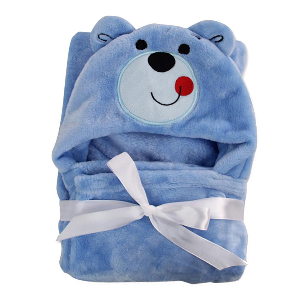 Thumbnail: Fluffy Hooded Bath Towels for Children