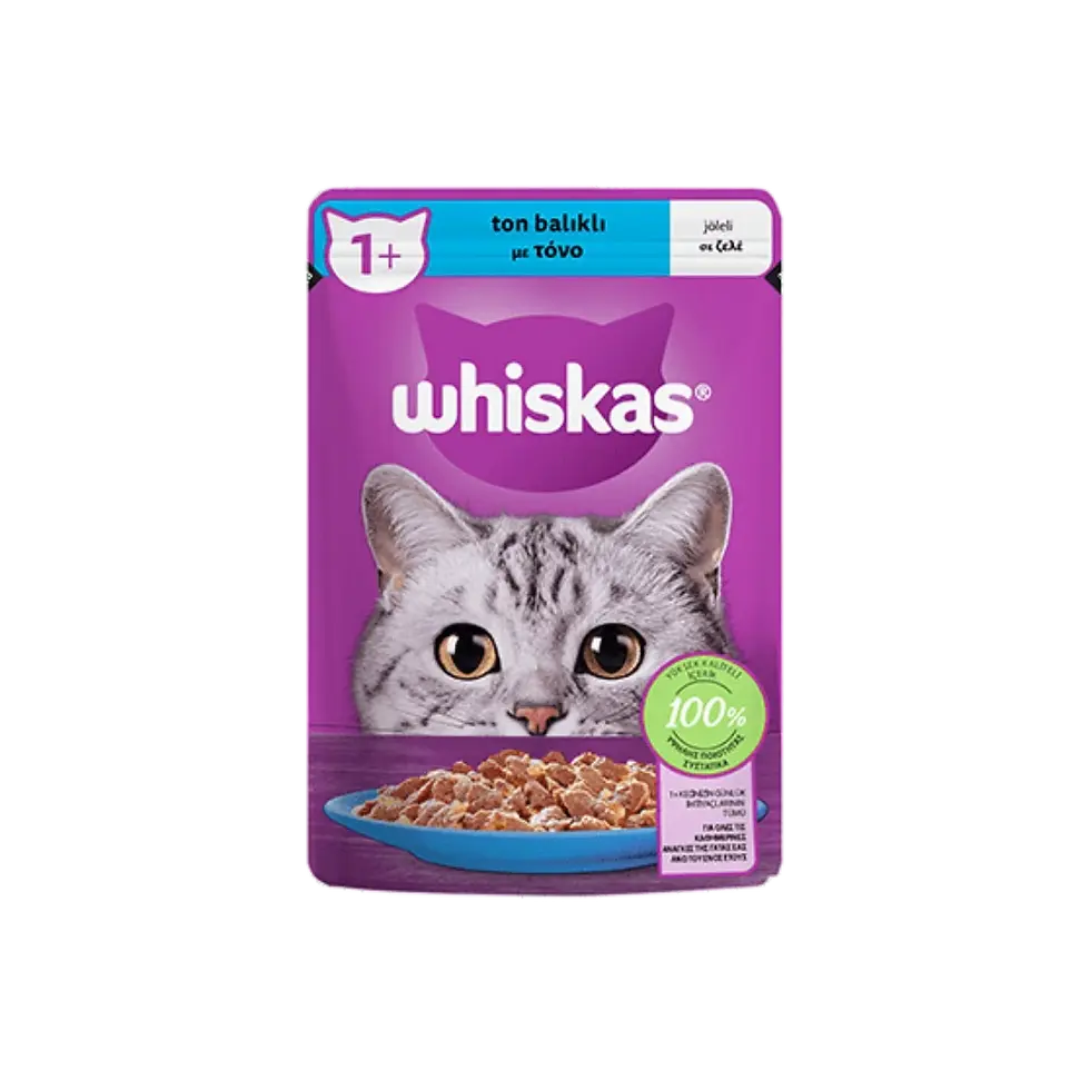 Küçük resim: Whiskas Paketli Yaş Kedi Maması Ton Balıklı