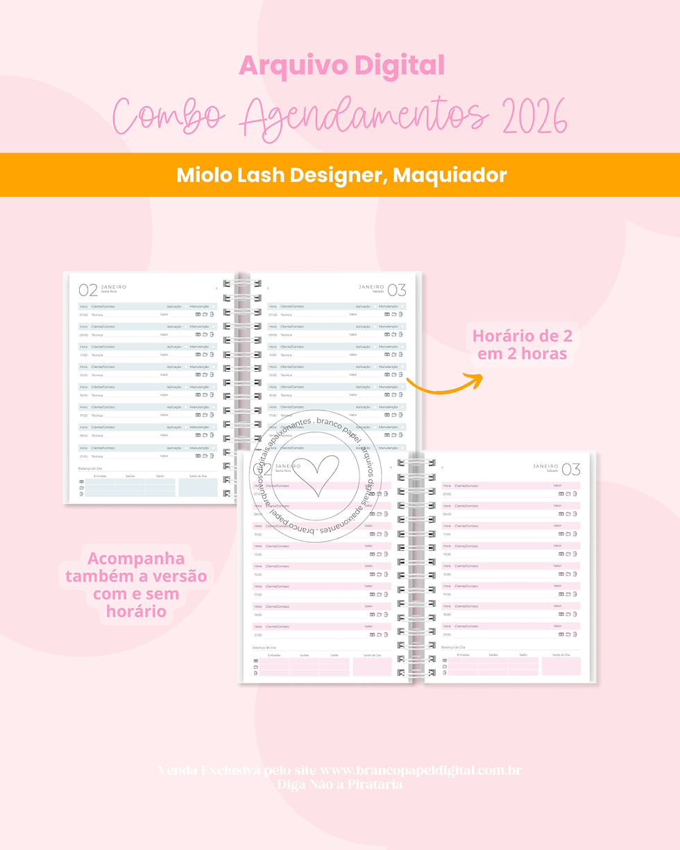 Miniatura: Combo Agendamentos 2026
