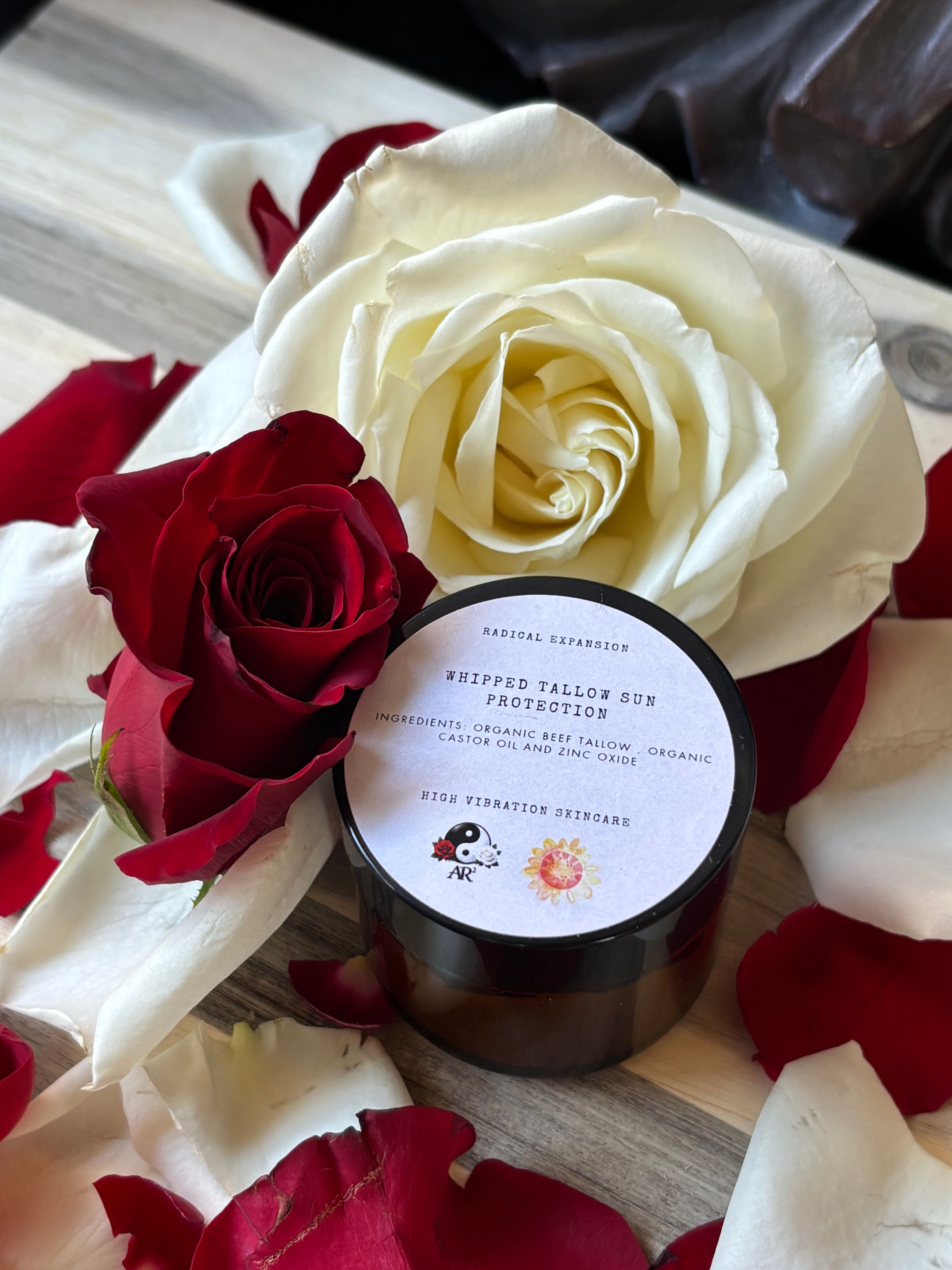 Organic Whipped Tallow/Zinc Oxide Sun Protection and Moisturizer