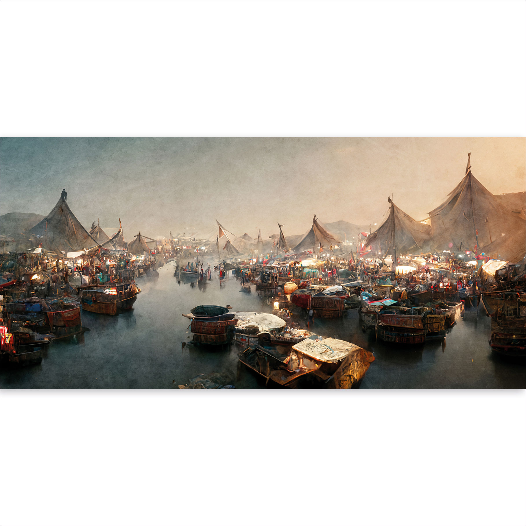 Carte Le souk, image tirée de l'univers du roman Les enfants du requin