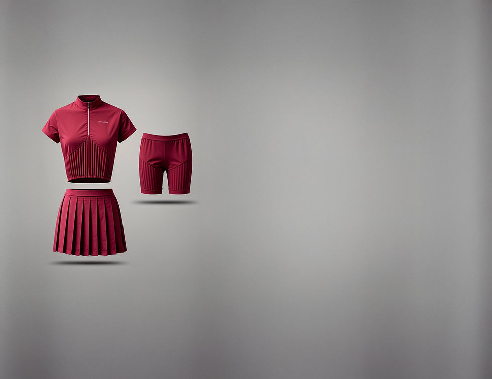 can you transform this sketch in real clothes it's a running set made with technical fabri