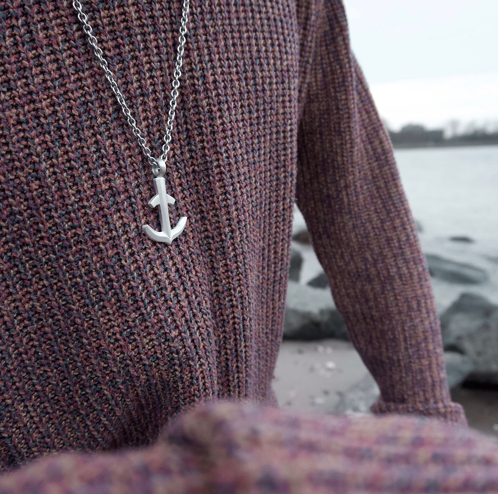 Miniaturbild: Ankeranhänger, maritimer Schmuck Silber