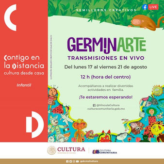 Cultura Comunitaria arranca las transmisiones en vivo de “GerminArte”, actividades de verano de los