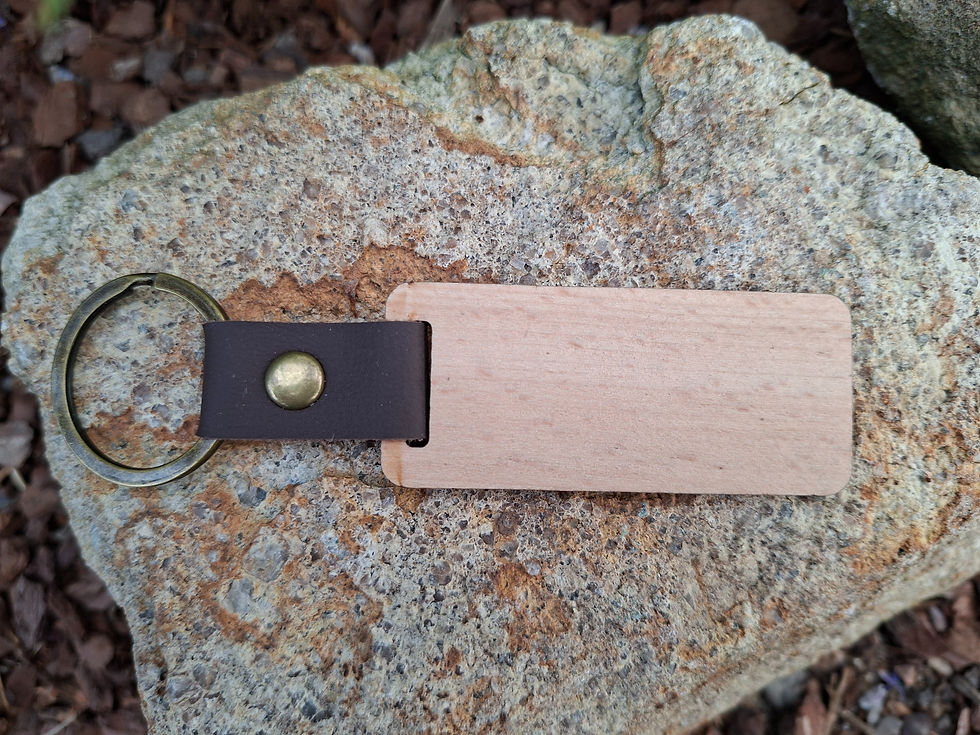 Porte clé en bois à personnaliser pour gravure laser/depuis theoz.be