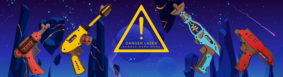 Danger Laser Rubber Band Guns Logo
