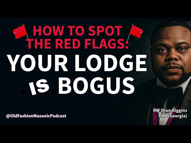 Image of a man in a tuxedo; it is a thumbnail that is titled How to Spot The Red Flags Your Lodge is Bogus
