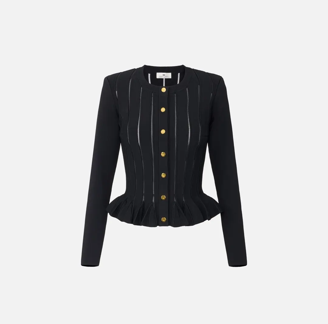 Giacca in maglia con dettagli à jour Elisabetta Franchi
