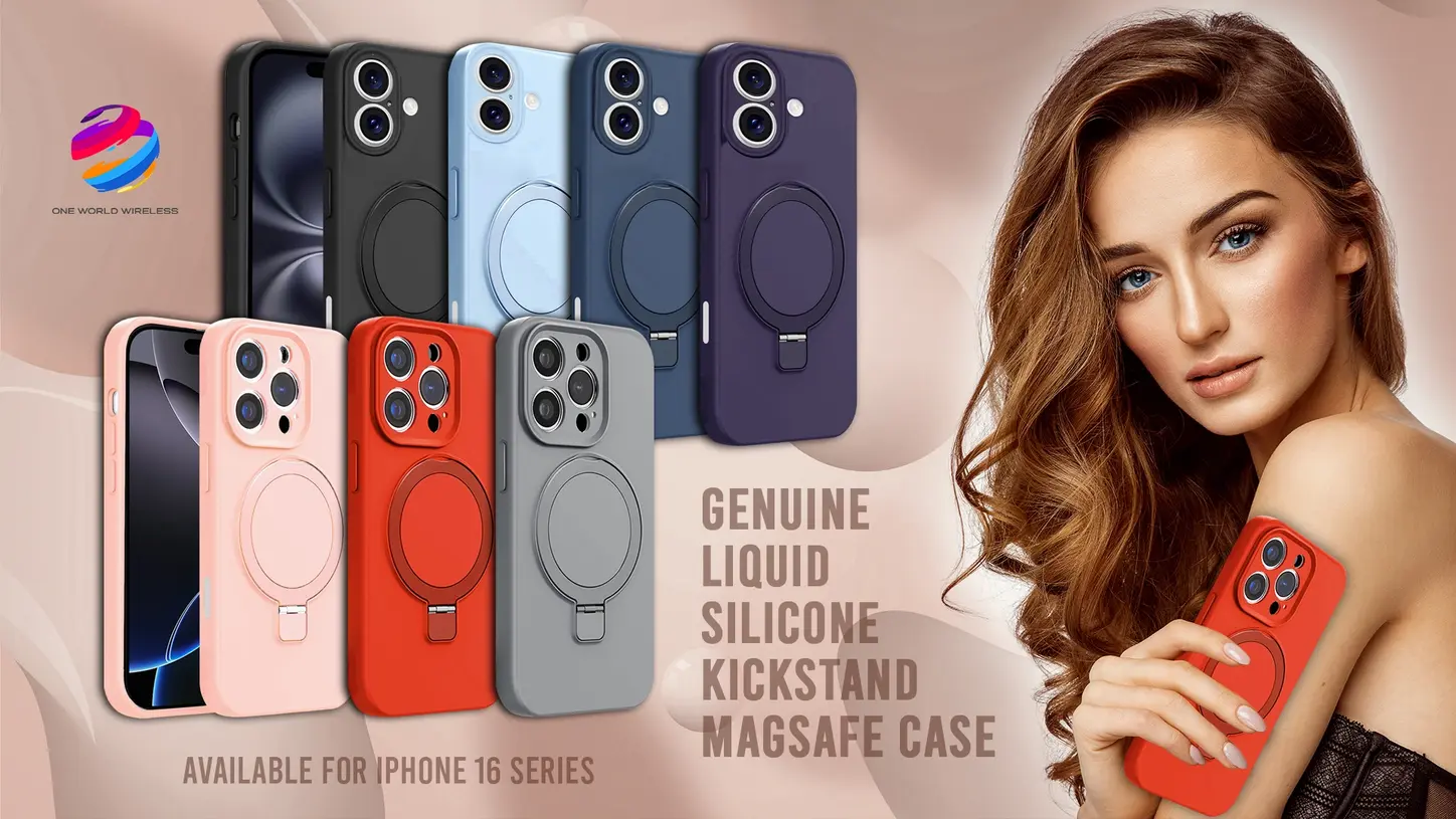 Genuine Liquid Silicone Kickstand MagSafe Case