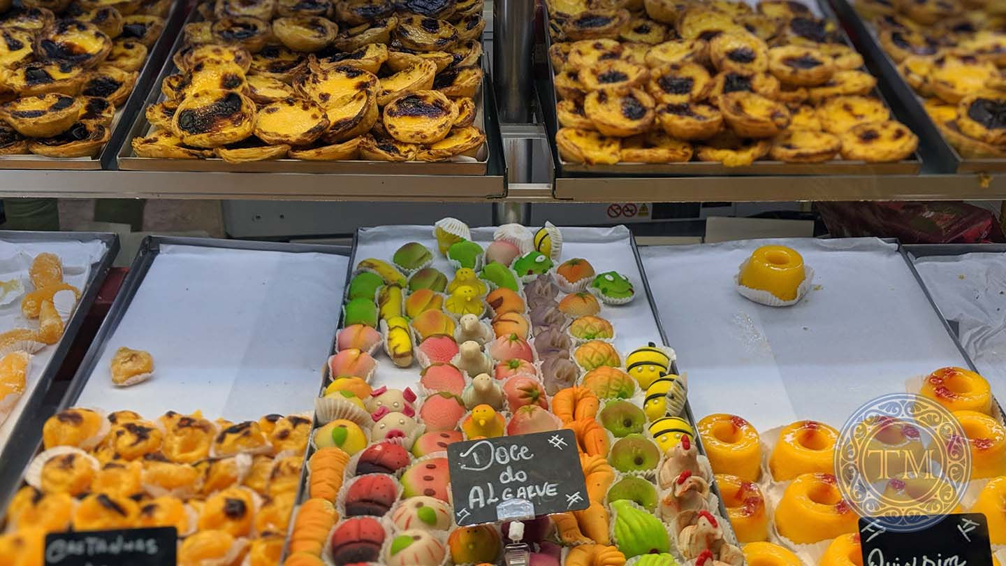 Snacks called petiscos in a shop in Porto Portugal