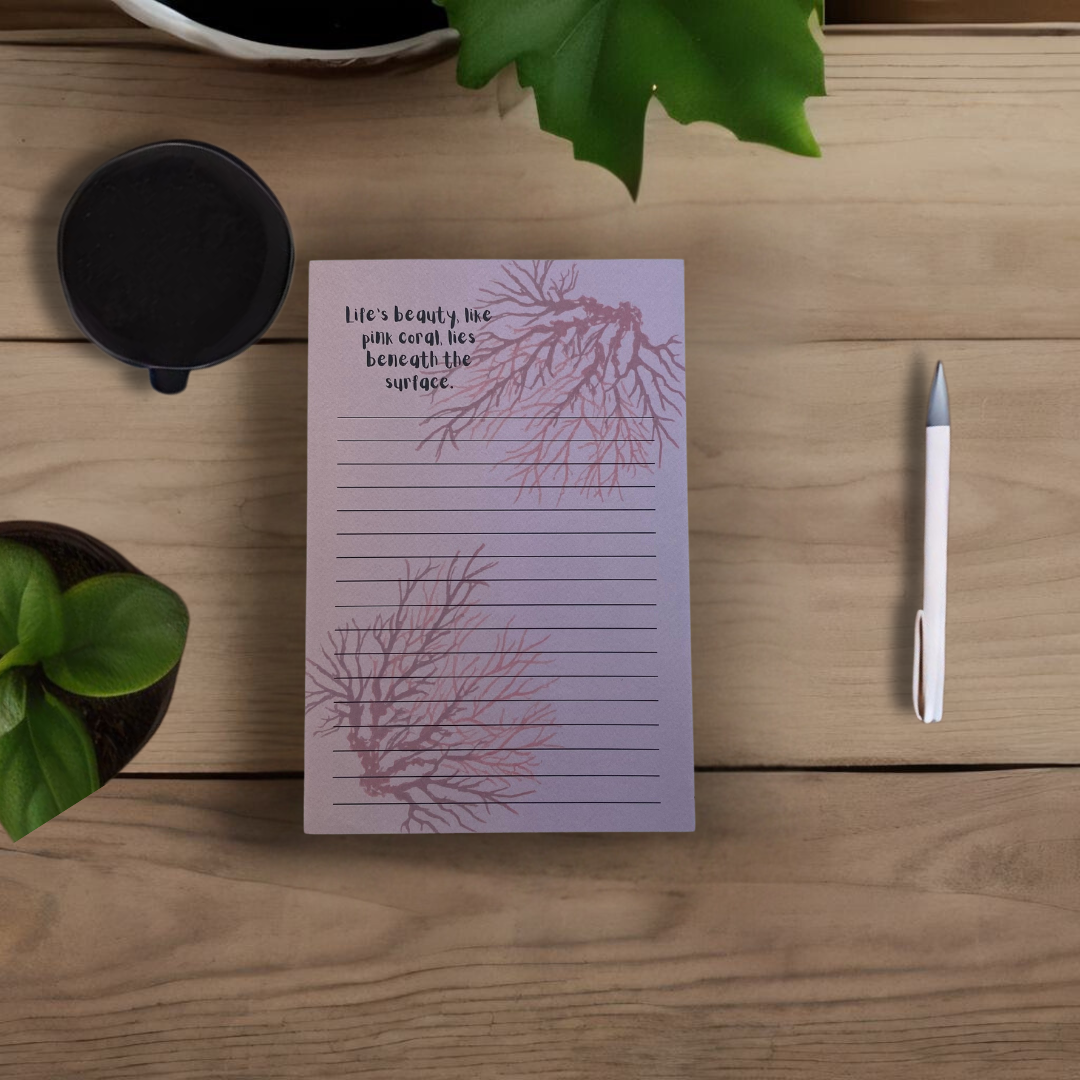 Pink Coral 4x6 Notepad