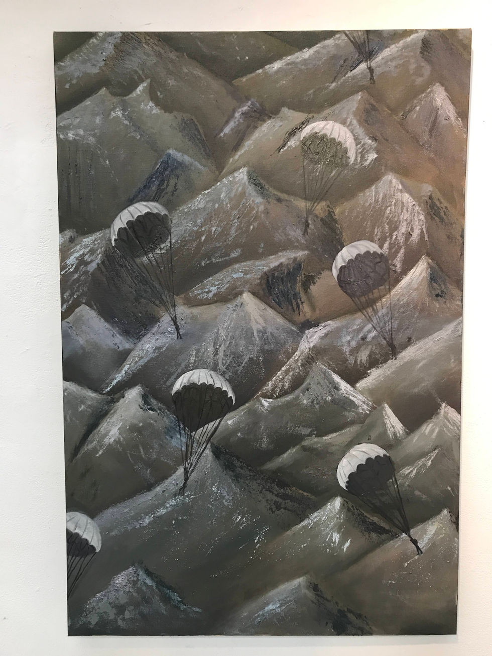 5.paratroopers greyed mountains-oil-30x40
