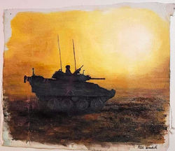 6. Afghanistan- the sun is shining but the days remain dark-oil 18x15