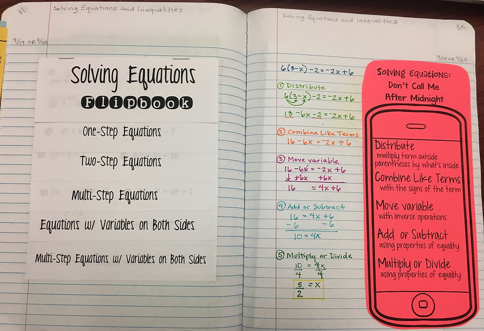 Solve Equations/Inequalities p.31-32