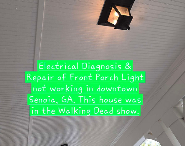 Emergency Electrician diagnostic of porch lights not working_