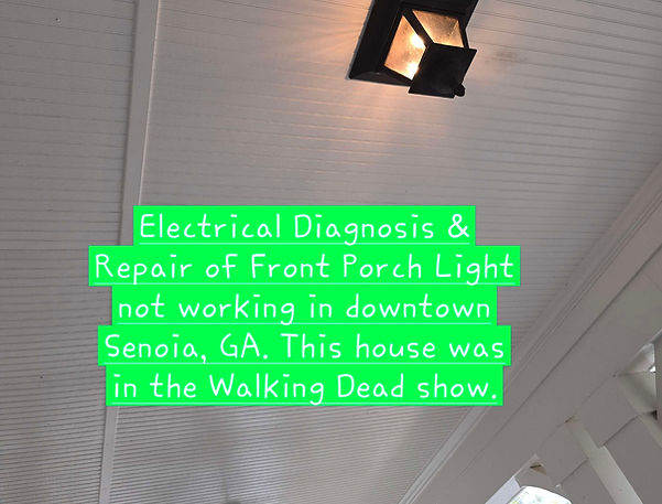 Emergency Electrician diagnostic of porch lights not working_