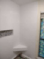 White subway tile shower